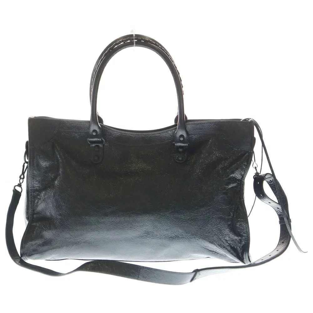 Balenciaga Bag LE Handbag Shoulder Leather CITY Black